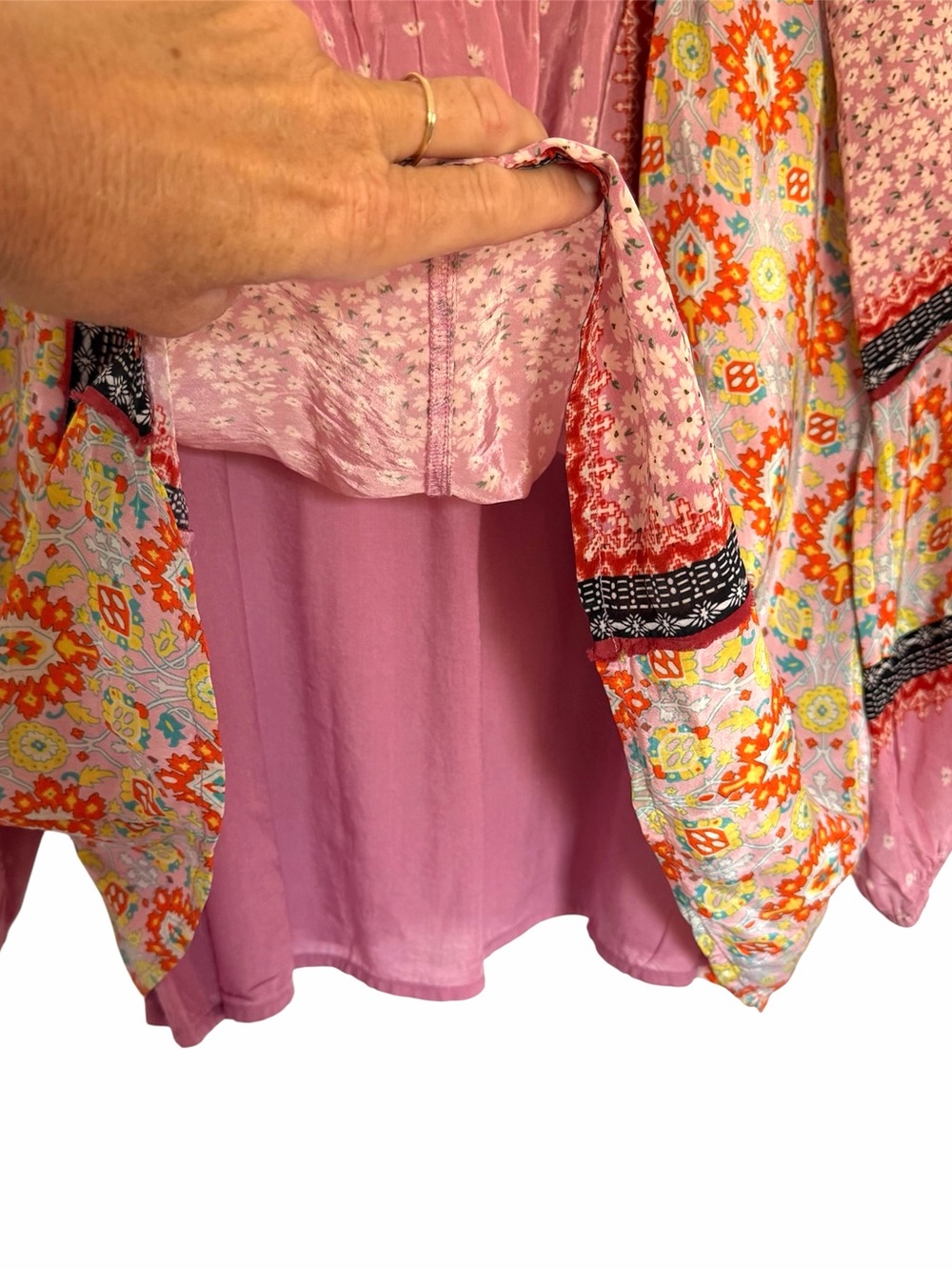Sundance Rose Mixed-Print Boho Tunic - Picture 6 of 10